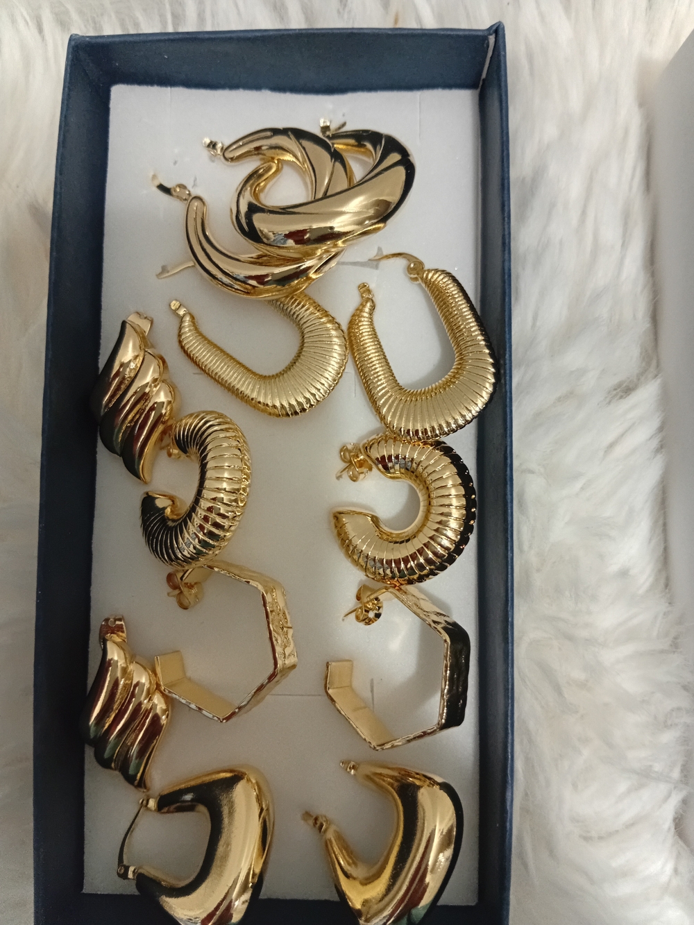 Gold Hoop Earrings Set – Women Jewelry